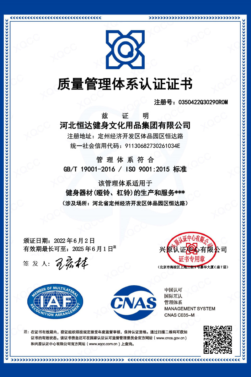 Quality Management System Certification