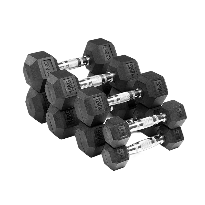 Hex Rubber Dumbbell JS1901